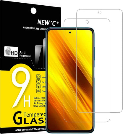 Panzer Schutzglas 2er Set für Xiaomi Poco X3 NFC 9H Härte