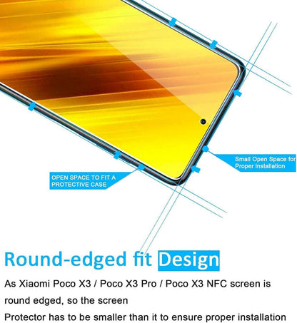 Panzer Schutzglas 2er Set für Xiaomi Poco X3 NFC 9H Härte