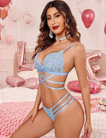 Avidlove Damen Dessous Set Spitzen Reizwäsche Halfter BH