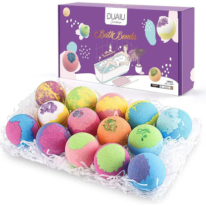 Badebomben Geschenkset für Kinder mit 14 natürlichen