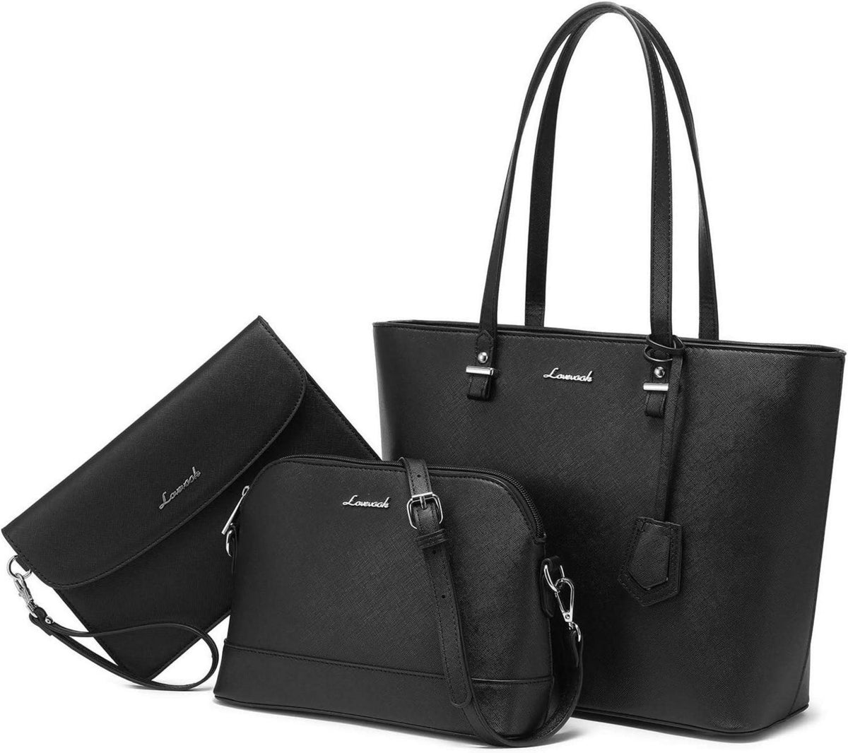 Damen Handtasche 3-teiliges Set Shopper Schultertasche Umhängetasche