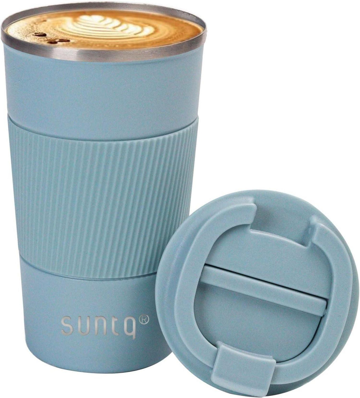Edelstahl Thermo Kaffeebecher to go isoliert mit Deckel 510ml Blau