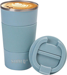 Edelstahl Thermo Kaffeebecher to go isoliert mit Deckel 510ml Blau