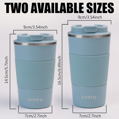 Edelstahl Thermo Kaffeebecher to go 510ml Auslaufsicher Doppelwand Isoliert Blau