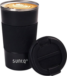 Isolierter Kaffeebecher Thermo Edelstahl 510ml Schwarz Auslaufsicherer