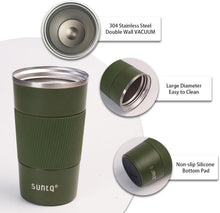 SUNTQ Kaffeebecher to go Thermo Edelstahl 510ml Grün