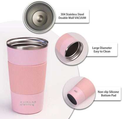 SUNTQ Kaffeebecher to go Thermo aus Edelstahl 510ml