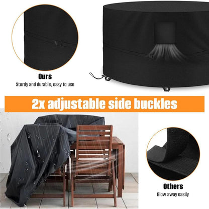 Runde Gartenmöbel Abdeckung Ø230x100cm Wasserdicht UV-beständig