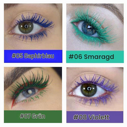 Farbige 4D Fasermascara - Dark Red für lange, dichte Wimpern