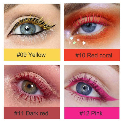 Farbige 4D Fasermascara - Dark Red für lange, dichte Wimpern