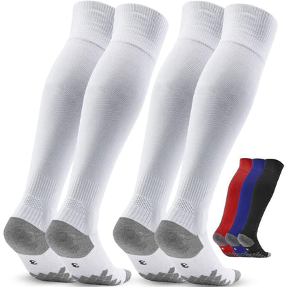 Fußballsocken Kinder Herren 2 Paar Stutzen EU 27-46 Weiß