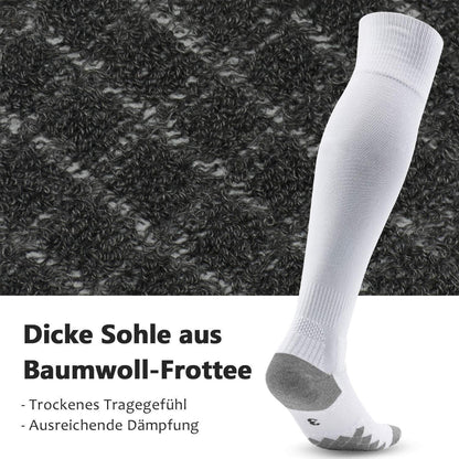 Fußballsocken Kinder Herren 2 Paar Stutzen EU 27-46 Weiß