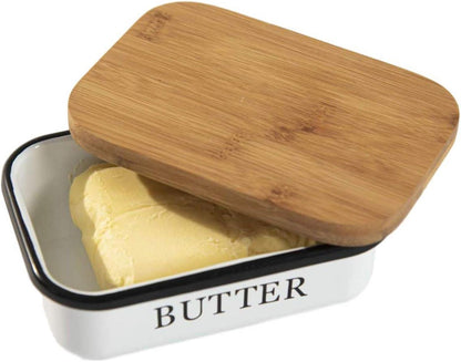 Butterdose mit Holzdeckel für 250g Butter