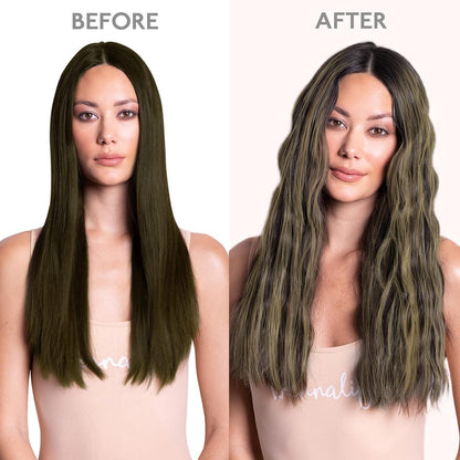 Echthaar Clip-In Extensions Balayage Schwarz-Blond 35cm