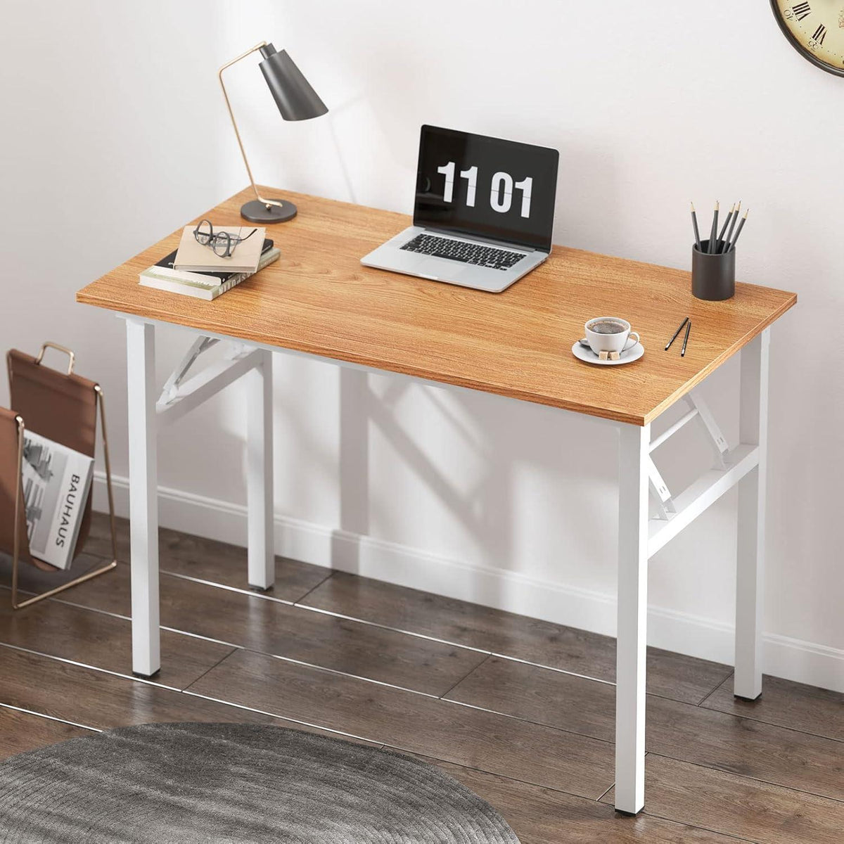 Klapptisch 80x40 cm Kompakter Tisch PC Bürotisch Eckschreibtisch