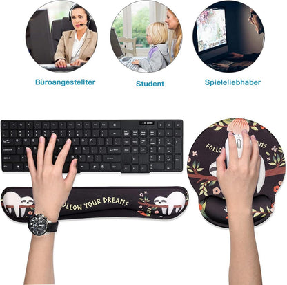 Ergonomische Handgelenkauflage Set Mauspad Tastatur Unterstützung