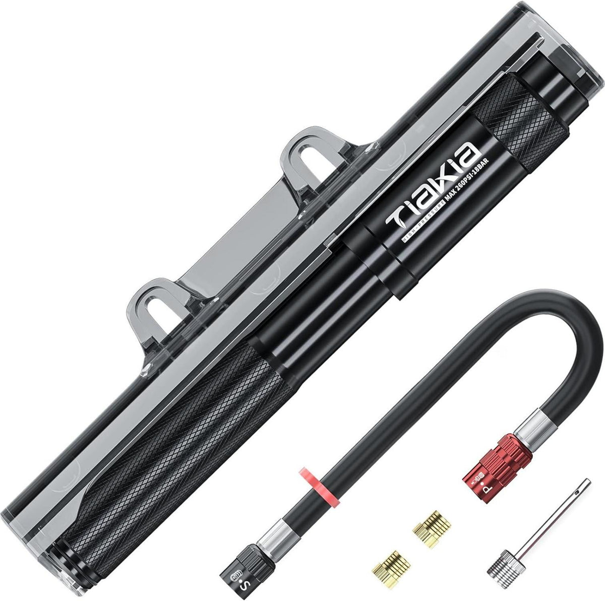 Mini Fahrrad Pumpe 260PSI Hoher Druck Tragbar für Ventile