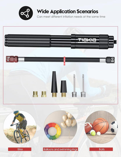 Fahrrad Pumpe Mini 260PSI Hoher Druck Luftpumpe für Presta Schrader