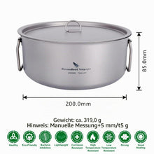 Titan Camping Topf 2L mit Deckel & Klappgriff
