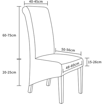 Stuhlhussen 2er-Set Stretchbezüge XL Beige