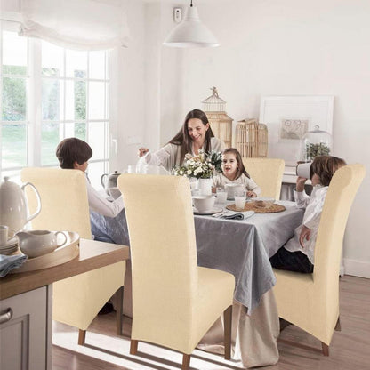 Stuhlhussen 2er-Set Stretchbezüge XL Beige