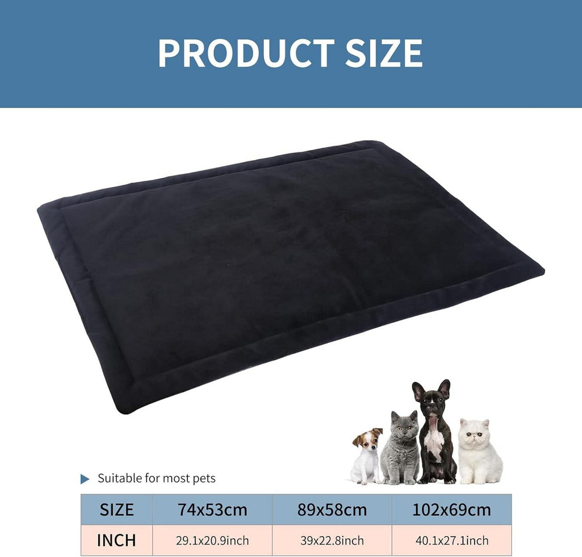 Hundematte Hundekissen Weiche warme Hundebett Rutschfest Waschbar