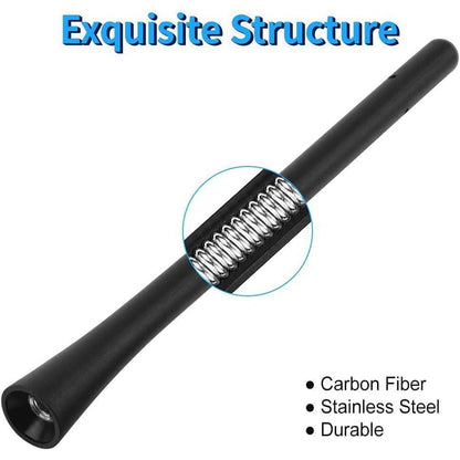 AUTORADIOANTENNE URAQT Schwarz 2er-Set 6,5cm & 18cm mit 6