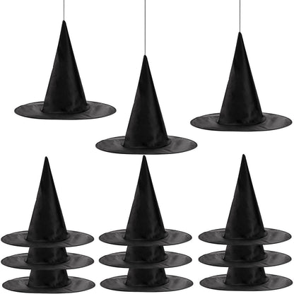 JOYIN 12 Stück Schwarze Hexenhut Dekoration für Halloween