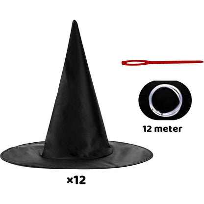 JOYIN 12 Stück Schwarze Hexenhut Dekoration für Halloween