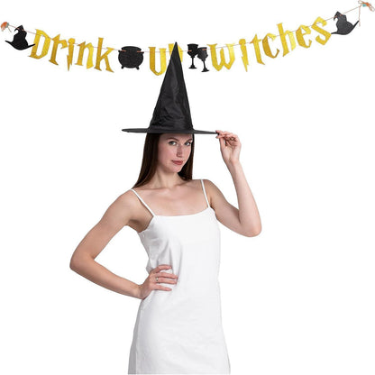 JOYIN 12 Stück Schwarze Hexenhut Dekoration für Halloween