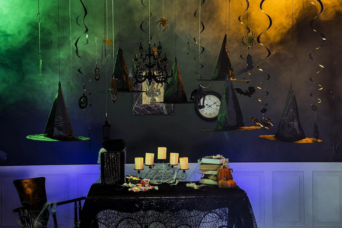JOYIN 12 Stück Schwarze Hexenhut Dekoration für Halloween
