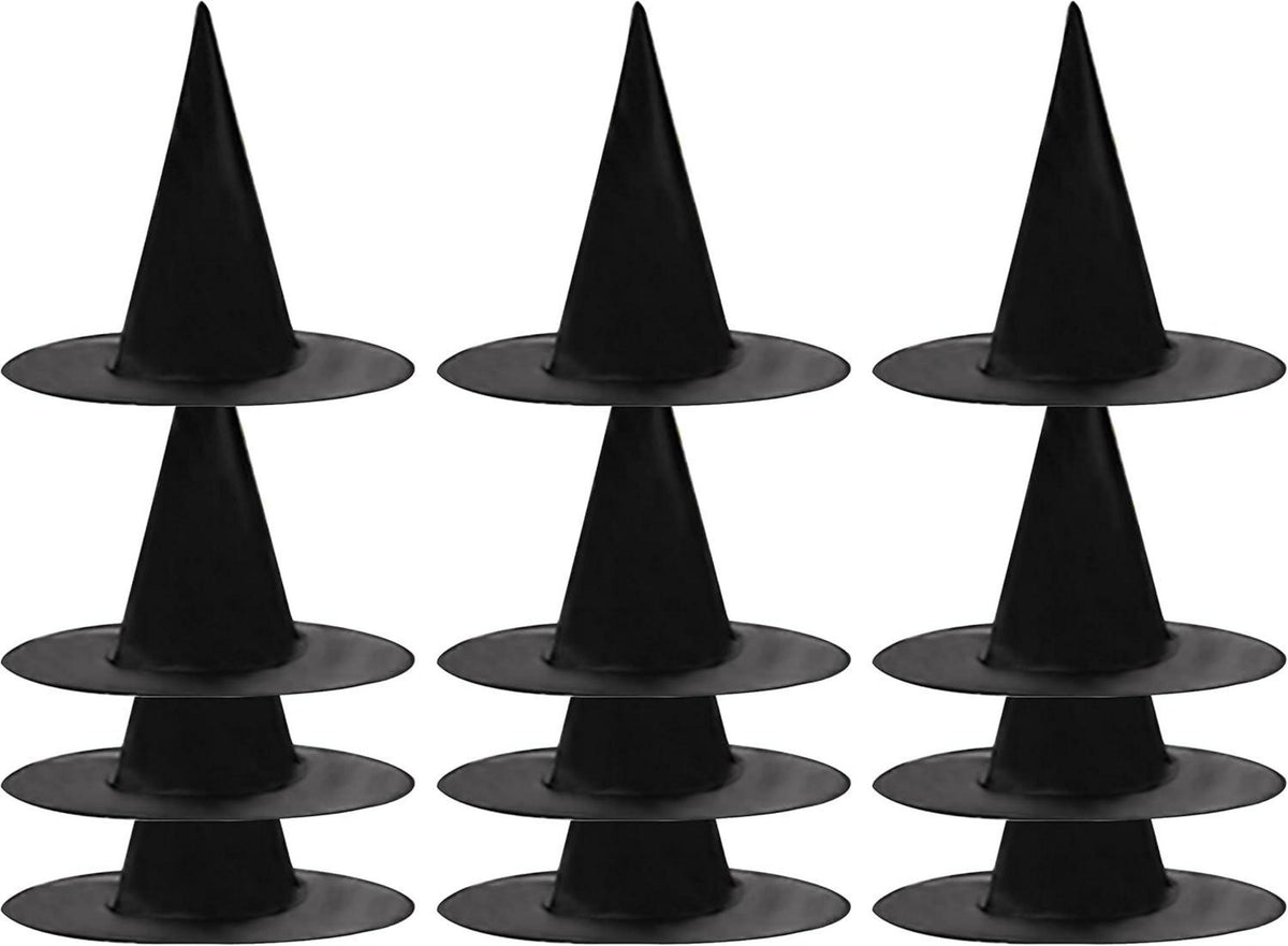 Halloween Hexenhut Dekoration Set 12 Stück Schwarzes Zubehör Cosplay