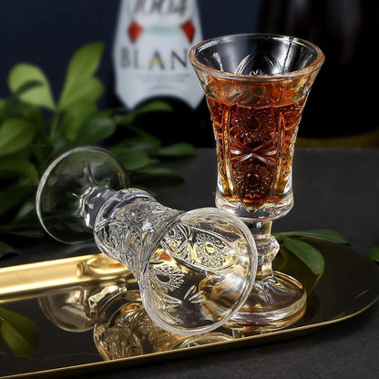 6er Set JAIEF Runde 45ml Schnapsgläser bleifrei klar
