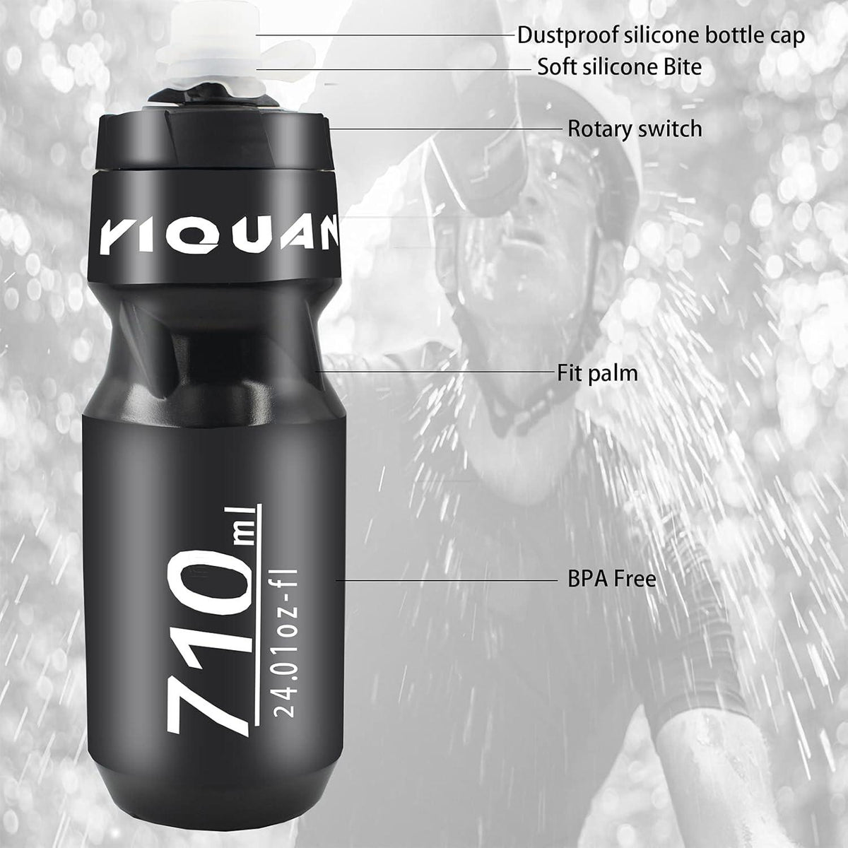 OSIGEI Fahrrad Flaschenhalter 24 oz Sport Trinkflasche Set