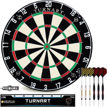 Dartscheibe Kork 45CM Steeldart 6 Dartpfeile Metallspitze