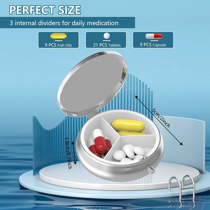 Pillendose Medizin Tragbar Dekorativ Vitamin Organizer Gruftbaum