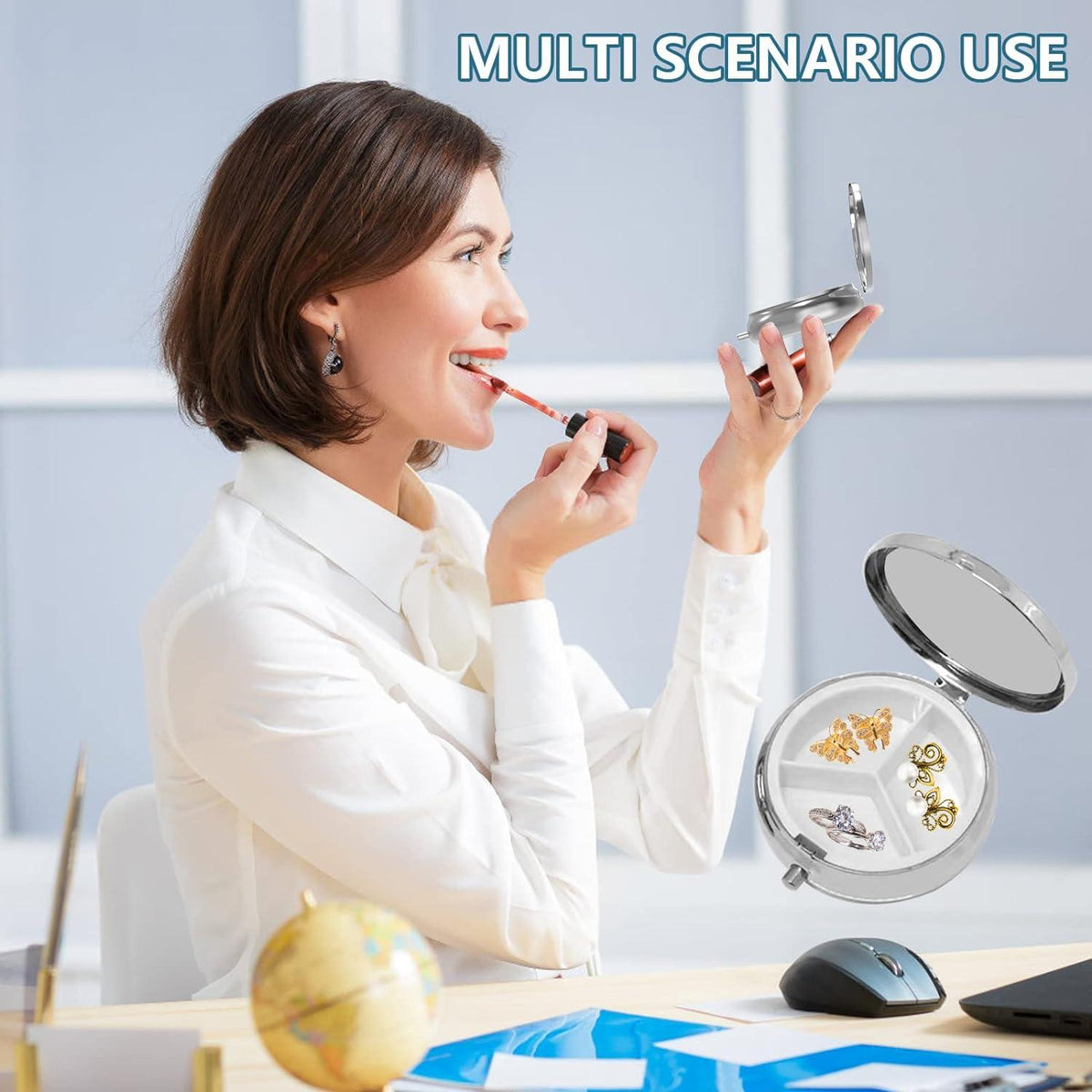 Medizin Pillendose 3 Fächer Tragbare Pillendose Metall Organizer