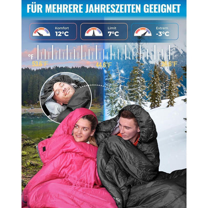 KingCamp Schlafsack Outdoor Ultraleicht 3-4 Jahreszeiten