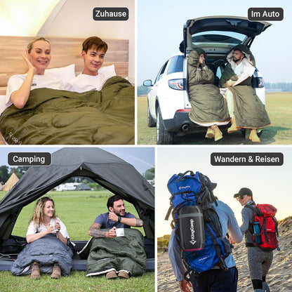 KingCamp Schlafsack Deckenschlafsack Ultraleicht Camping 3-4 Jahreszeiten Warm