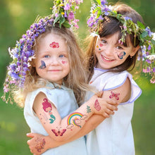 150+ Mädchen Tattoo Set - Schmetterling Einhorn Meerjungfrau