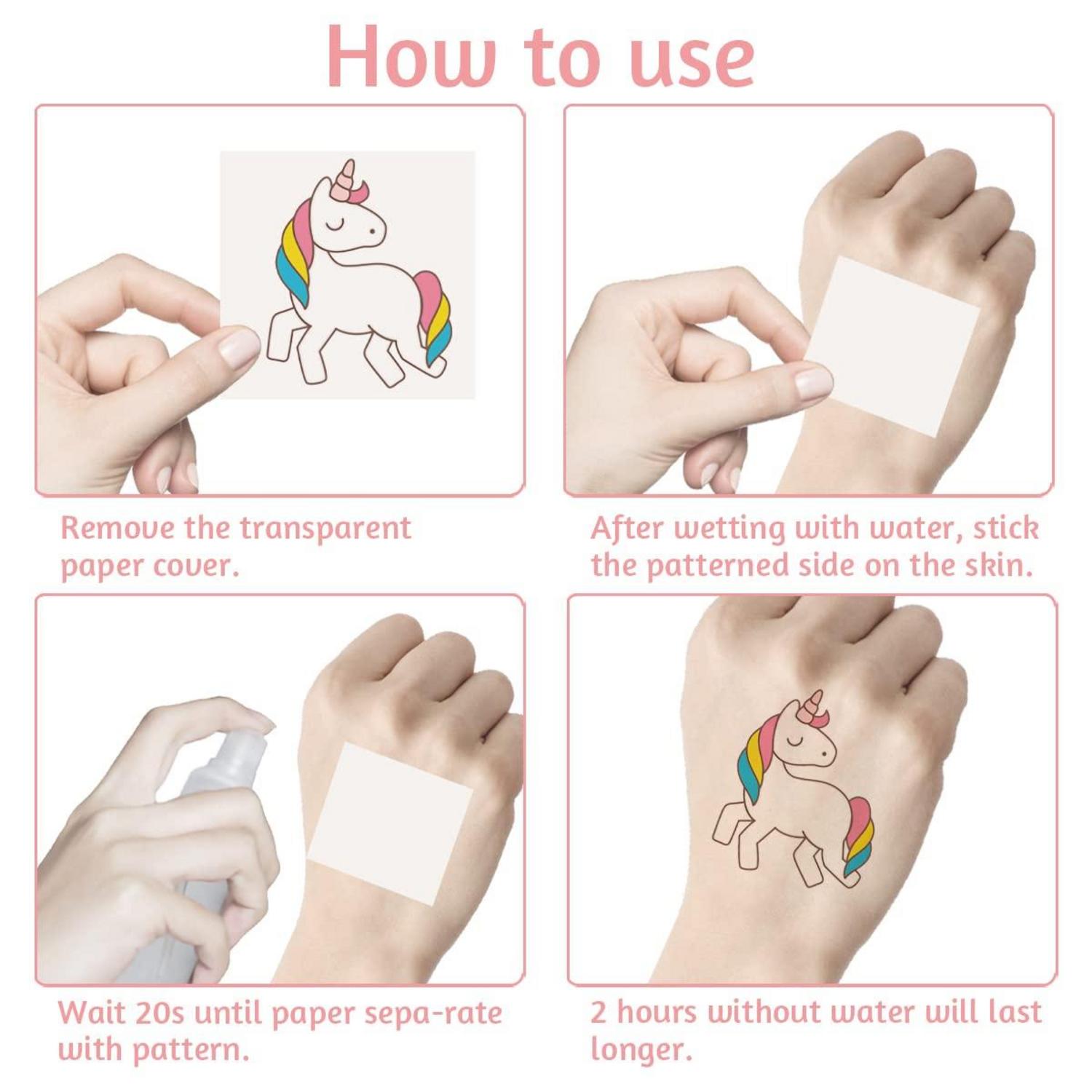 150+ Kinder Tattoo Sticker Set Einhorn Meerjungfrau Schmetterling Mädchen Kindergeburtstag