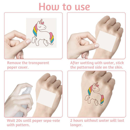 150+ Kinder Tattoo Sticker Set Einhorn Meerjungfrau Schmetterling Mädchen Kindergeburtstag