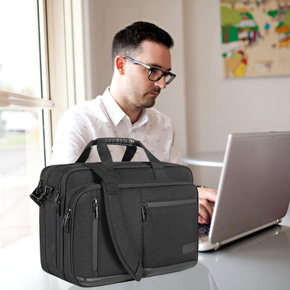 17.3 Zoll Laptoptasche Business Aktentasche Wasserdicht Schwarz