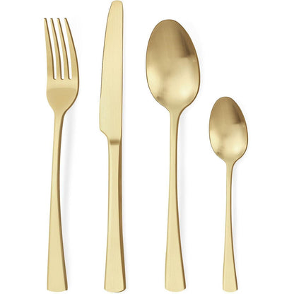 Besteckset 24 Teile Champagner Gold Matt für 6 Personen
