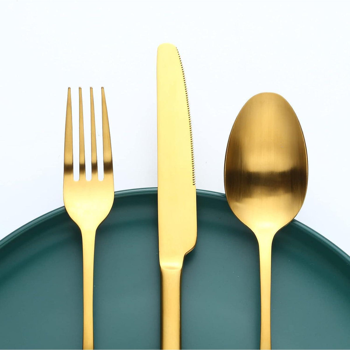 Besteckset Edelstahl Matt Gold für 6 Personen, 24-teilig
