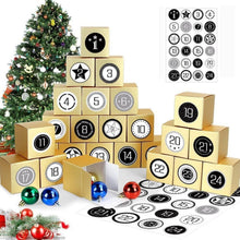 DIY Adventskalender zum Befüllen 24 Schachteln Goldene Box