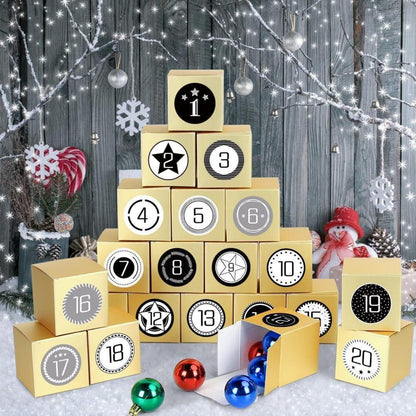 DIY Adventskalender zum Befüllen 24 Schachteln Goldene Box
