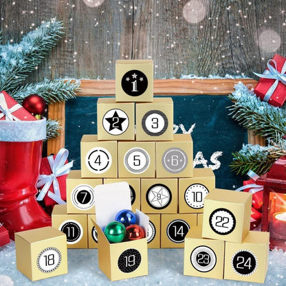 DIY Adventskalender zum Befüllen 24 Schachteln Goldene Box