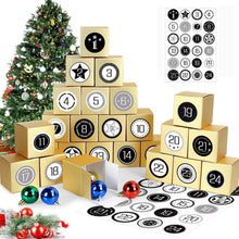 Adventskalender Schachteln DIY Geschenkboxen Befüllen Zahlenaufklebern