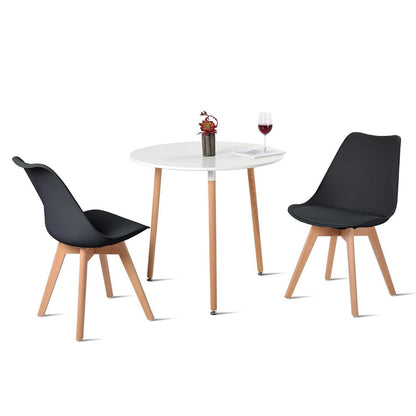 Essgruppe skandinavisch: Tisch 80x80cm + 2 Stühle